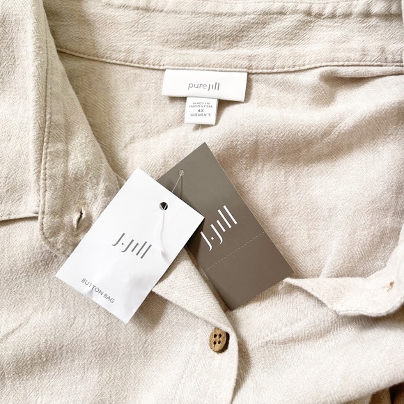 Pure Jill Linen Blend Women’s Size 4X Blouse - Picture 13 of 15